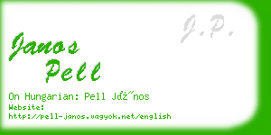 janos pell business card